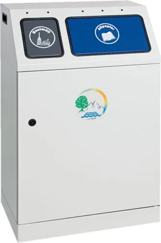 PROREGAL® Mülltrennsystem Wertstoffsammler 1x30L & 1x60L - Haushaltszubehör aus verzinktem Qualitätsstahlblech mit selbstschließenden Klappen für optimale Abfalltrennung und Geruchsschutz. Ideal für umweltbewusste Haushalte!