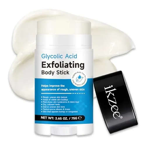P-Beauty Glycolsäure Peeling Stick 75g - Körperpeeling mit AHA BHA - Fruchtsäurepeeling gegen Raue stellen, eingewachsene Haare & Erdbeerhaut, Erdbeerbeine - Exfoliating Body Stick für glatte Haut
