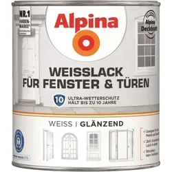 Alpina Weißlack für Fenster + Türen glänzend 750ml