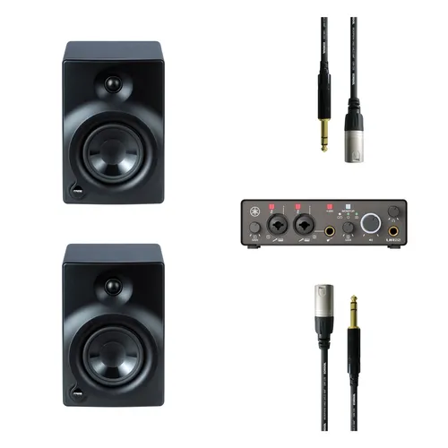 Fame Orbital 205S - Studio Set Pro - Audio/MIDI-Interface Set mit aktiven Studiomonitoren und leistungsstarkem USB 3.0 Audio-Interface für professionelle Aufnahmen und Mixing. Ideal für Heimstudios und Schnittplätze.