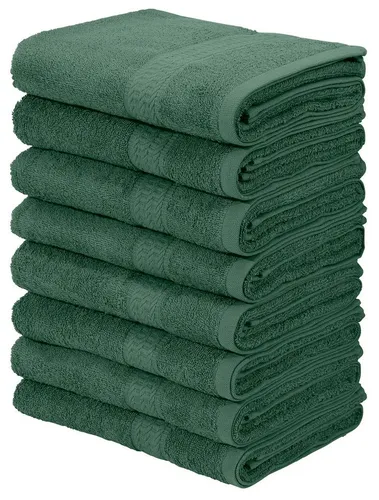 my home Handtücher Juna Set, 8-tlg. 50x100cm aus 100% Baumwolle - Handtücher Juna von my home, elegant mit Strukturbordüre, hohe Feuchtigkeitsaufnahme für effektive Trocknung, pflegeleicht und hautfreundlich.