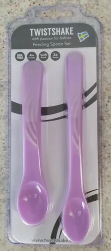 TWISTSHAKE, 2 Babylöffel, zum Füttern und Mitessen, lila, neu und ovp