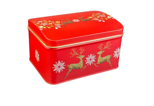 MediMuc Keksdose Kleine Weihnachtstruhe, springende Hirsche von MediMuc