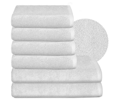 Beautex Handtuch Set Handtuch Set, Made in Europe, Frottier (Multischlaufen-Optik, Frottier Premium Set aus 100% Baumwolle 550g/m)