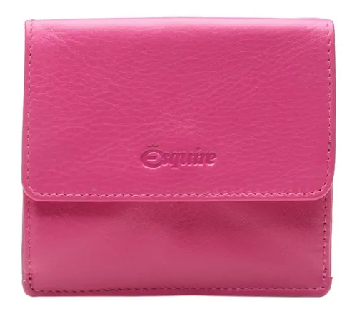 Esquire Lady Wallet - Pink Rindsleder mit RFID-Blocker - Elegante Geldbörse aus echtem Rindsleder mit RFID-Blocker für optimalen Schutz. 6 Kreditkartenfächer und 2 Geldscheinfächer bieten Platz für alles Wichtige.