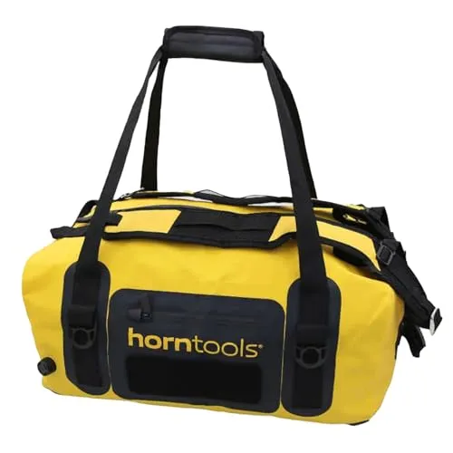 horntools Expedition Tasche 40l - 100% wasserdicht - Reisetasche mit 100% wasserdichtem Hauptfach (IPX7) und abnehmbaren Tragegurten. Ideal für Outdoor-Abenteuer und vielseitig tragbar als Duffle Bag oder Rucksack.