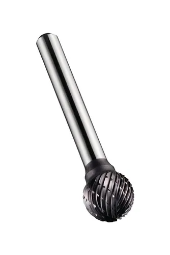 Frässtift - Kugel TiAlN, ø8mm P807C8.0X6.0 - Zubehör für Elektrowerkzeug, ideal für präzise Schlitz- und Gravurarbeiten in gehärteten Materialien dank DC doppelseitigem Schnitt und TiAlN Beschichtung.