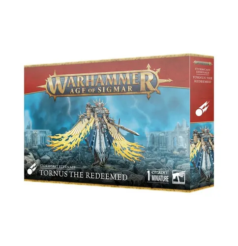 Games Workshop Warhammer Age of Sigmar Stormcast Eternals: Tornus the Redeemed - Spielzeugfigur aus dem Warhammer Age of Sigmar Universum, ideal für Sammler und Tabletop-Spieler, bringt epische Kämpfe auf den Tisch.