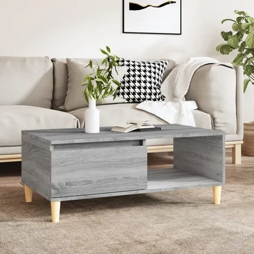 Maison Exclusive Couchtisch Grau Sonoma 90x50x36,5 cm