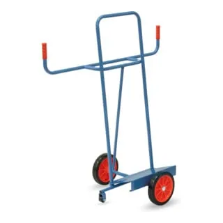 fetra Plattenkarre 1075 - Tragkraft 400kg - Sackkarre mit 50x20cm Stahlblechschaufel, ideal für den Transport von großflächigen Platten. Robuste Stahlrohr-Konstruktion, wahlweise mit Vollgummi- oder Luft-Bereifung.