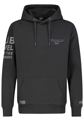 Sublevel Herren Zip Kapuzenpullover Tim Black H10608BC21525A4NO-XL