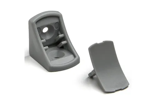 SO-TECH® Winkelbeschlag 100 Stück Korpusverbinder Eckverbinder 24 x 24 x 20 mm mit Abdeckkappe (10 St)