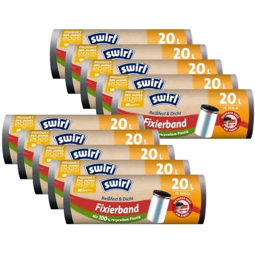 10x Swirl Fixierband Müllbeutel 20L von Swirl