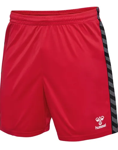 hummel Sporthose hmlAUTHENTIC PL Shorts (100% Polyester) kurz rot Herren, Größe: XL