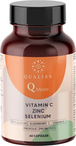 Qualiss® Vitamin C | Immunsystem stärken Erwachsene | Vitamin D | 60 Kapseln