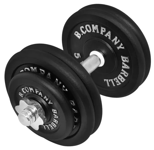 Bad Company Kurzhantel 27,5 kg - Professionelles Hantelset für Studio oder Zuhause, mit langlebigen Guss Hantelscheiben und verchromter Hantelstange für optimale Handhabung.