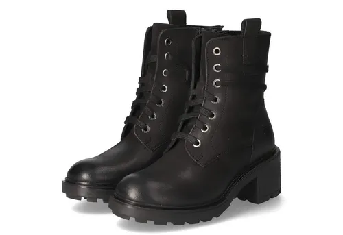 BULLBOXER 6RF0090201 2100 Damen Ankle Boots aus Leder - Schwarz, Gr. 38 - Stylische Ankle Boots aus atmungsaktivem Echtleder mit gepolstertem Fußbett und zusätzlichem Reißverschluss für optimalen Komfort.