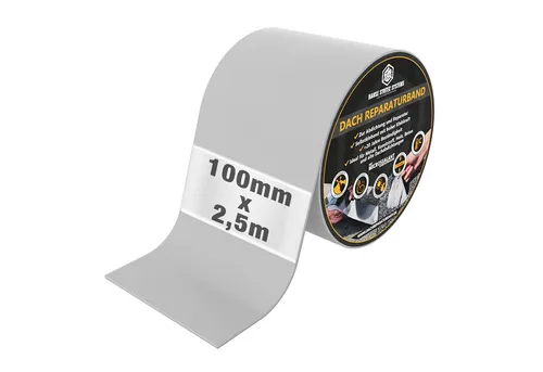 HSS Dach Reparaturband selbstklebend – wasserdichtes Klebeband für Dach & Abdichtungen – 50 mm x 5 m - Klebstoffe: Sofort wasserdicht und langlebig, ideal für Risse und Fugen – haftet auf vielen Materialien und ist bis -40 °C formstabil.
