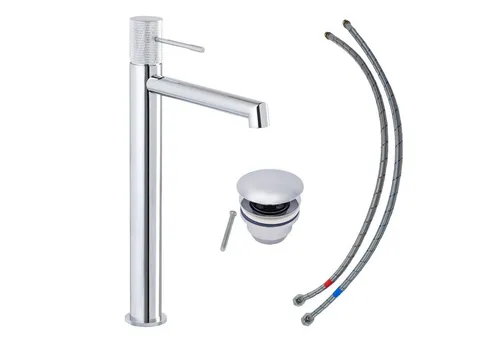 SCHÖNER WOHNEN-Kollektion Waschtischarmatur KADIA L Chrom - Elegante Waschtischarmatur für Aufsatzwaschbecken, mit nachhaltiger Wasserersparnis von maximal 5 Litern pro Minute und komfortabler Bedienhöhe.