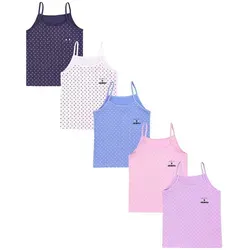 TupTam Unterhemd TupTam Mädchen Unterhemd Spaghettiträger Top 5er Pack blau|bunt|lila|rosa 134-140