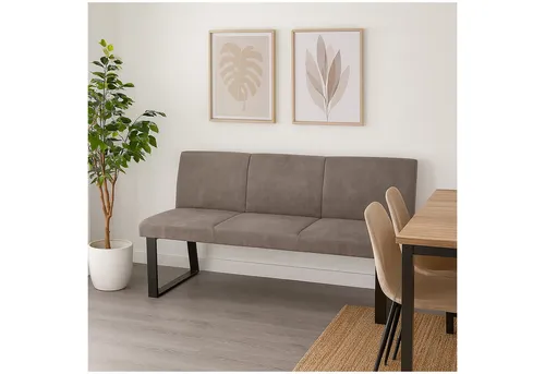 Sitzbank Vemal Polsterbank für Esszimmer - Moderne Polsterbank für den Innenbereich, ideal für Esszimmer oder Küche. Mit einer Breite von 140 cm und eleganten grauen Kunstlederbezug.