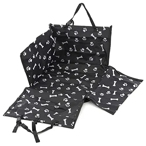 dilego wasserdichte Autoschondecke für den Autositz Hundedecke Schutzdecke für den Kofferraum und Rücksitz (B 124 x L 122 cm) schwarz