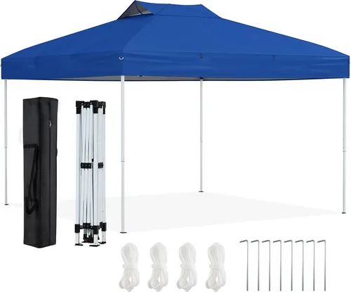Pop-Up-Pavillon 3x3m, wasserdicht, UV 50+, blau