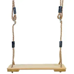 Gartenwelt Riegelsberger Nestschaukel Schaukelsitz aus Holz Kinderschaukel Holzschaukel Sitzfläche 44x18cm