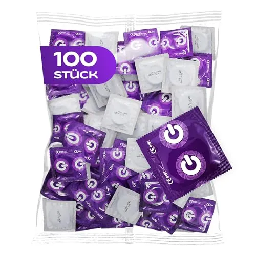 ON) Kondome Strong, 100 Stück, extra dick für mehr Sicherheit - Kondome für Männer, 100 Stück ON) Kondome Strong mit einer Wandstärke von 0,09 mm für optimalen Schutz und Sicherheit. Hergestellt aus natürlichem Gummi Latex für ein angenehmes Gefühl.