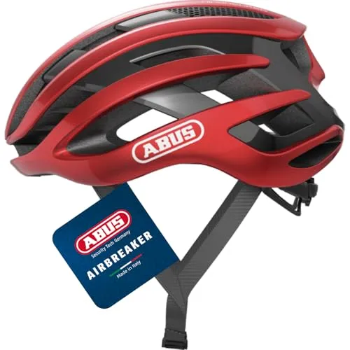 ABUS Rennradhelm AirBreaker - High-End Fahrradhelm für Profis - Fahrradhelme mit innovativem Multi Speed Design für optimale Belüftung und Aerodynamik. Sicherer Kopfschutz dank ActiCage Lite und individuelle Passform durch Zoom Ace Justier-System.