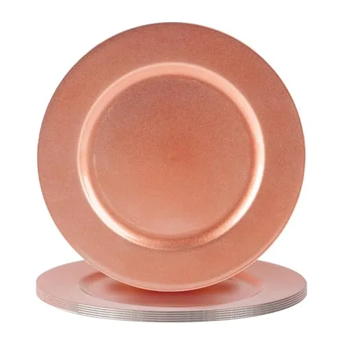 Argon Tableware Metallic Ladeplatten - 33cm - Roségold - 6. Packung