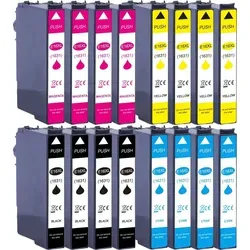 16er Sparpack Druckerpatronen für Epson 16XL - Kompatibles 16er Sparpack für Epson 16 & 16XL. Hohe Druckqualität und sofort einsatzbereit. Perfekter Füllstandsanzeiger und geprüfte Funktionalität für zuverlässige Ergebnisse.