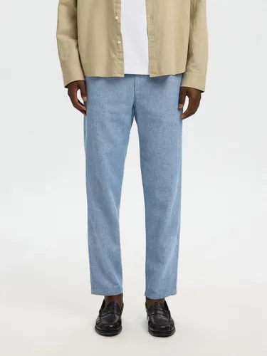 Selected Femme Slh172-Slimtape Brody Leinenhose - Bequeme Leinenhose mit verstellbarem Kordelzug und seitlichen Taschen. Ideal für lässige Outfits im Sommer.