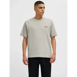 Jack & Jones Rundhalsshirt JPRBLACHAD BRANDING SS CREW NECK TEE SN grau M (50)