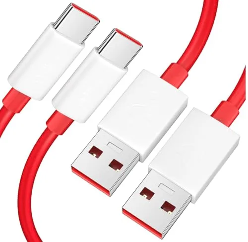 Pack | Ersatzladegerät 65W 80W USB auf USB-C-Ladekabel für OnePlus 12 Open 11 10 8 7T Pro 7 6T 5T | Unterstützt Warp-Laden und SuperVOOC | 2 Meter | Datensynchronisierung und Schnellladung 2