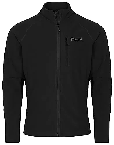 Pinewood Air Vent Fleece Jacke für Herren. Zum Wandern, Trekking, Jagd, Hundesport und vielen Outdoor-Aktivitäten (SCHWARZ, XXL)