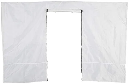 Wandseitenteil für Faltpavillon mit Reißverschluss-Tür, 3 x 1,9 m, weiß - Pavillon- & Pergolateile, wasserdichtes Wandseitenteil für optimalen Wetterschutz und einfache Montage.