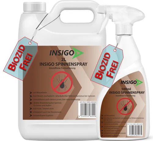 INSIGO Spinnenspray – Effektive Insektenbekämpfung - INSIGO Spinnenspray für die gezielte Behandlung gegen fliegende und kriechende Insekten. Ideal für Innen- und Außenbereiche, mit einfacher Anwendung für schnelle Ergebnisse.