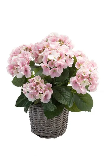 Kunstpflanze Hortensie rosa 45 cm - Künstliche Pflanzen, kaum vom Original zu unterscheiden, pflegeleicht und verleihen jedem Raum Frische und Lebendigkeit.