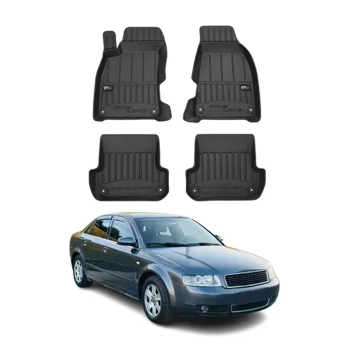 OMAC Premium Gummi Fußmatten für Audi A4 B6 Limo (2001-2004) - 4tlg. Fußmatten-Set aus hochwertigem TPE, wasserfest und rutschfest. Ideal für den Innenraum Ihres Audi A4 B6 – einfach zu reinigen und langlebig.