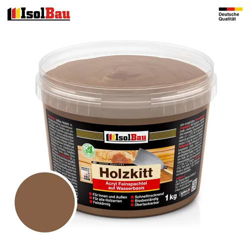 Holzkitt Spachtelmasse Holzspachtelmasse Außen Innen 1 kg Nussbaum Dunkel (Nr.4)