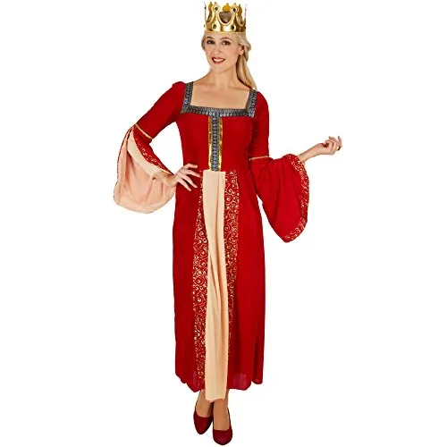 tectake® Frauenkostüm Königin - Kostüme für Karneval und Mottopartys, majestätisches Design für einen königlichen Auftritt und strahlende Eleganz.