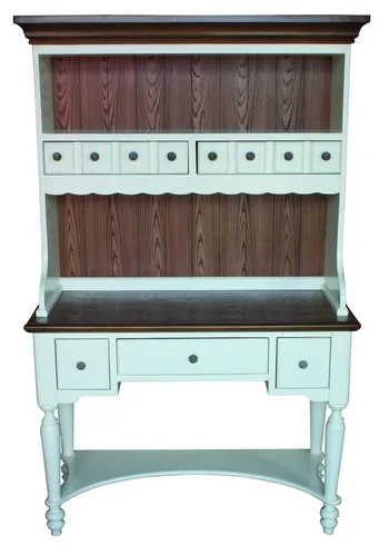 Moderner Schreibtisch Sekretär für Büro und Arbeitszimmer - Hochwertiger Computertisch in Weiß (117x49x180 cm) mit über 5 Schubladen. Ideal für eine stilvolle Büroeinrichtung und optimale Organisation.