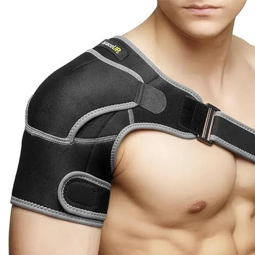 BraceUP Schulterbandage – Verstellbare Schulterstütze mit Eisbeuteltasche für Komfort