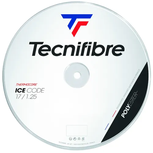 Tecnifibre Tennissaite Ice Code 1,25mm - Tennissaiten für präzise Kontrolle und Spin, ideal für ambitionierte Spieler, die ihre Leistung steigern möchten.