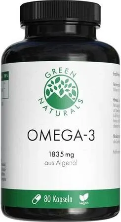 Produktbild Green Naturals Omega-3 Kapseln 1835 mg vegan + DHA
