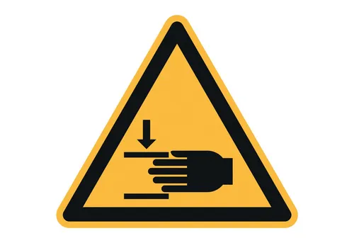 Soennecken Hinweisschild Hinweisschild Handverletzungen ISO 7010 Dreieck 200x200x200mm PVC