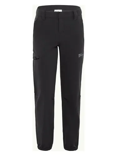 Jack Wolfskin Kinder Skihosen in Anthrazit, Größe 116 - Wanderhosen für Kinder, elastischer Bund und praktische Taschen für optimalen Komfort und Funktionalität beim Skifahren.