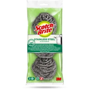 3M Topfkratzer Scotch Brite Topfreiniger, Edelstahl, 3 Stück