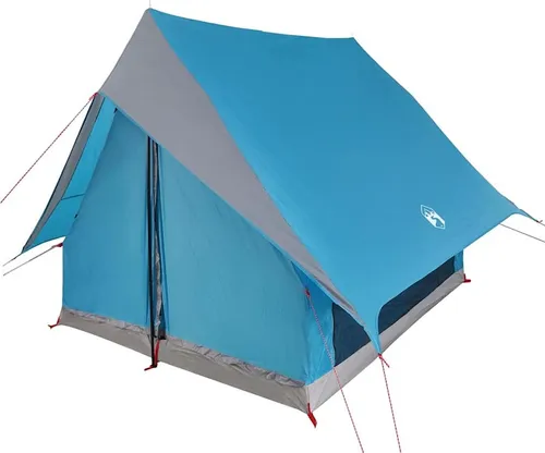 vidaXL Camping-Zelt A-Frame 3-Personen Blau - Wasserfestes 3-Personen Zelt, ideal für Outdoor-Abenteuer. Hergestellt aus hochwertigem wasserabweisendem Polyester schützt es dich vor Regen und bietet gleichzeitig ein modernes Design.